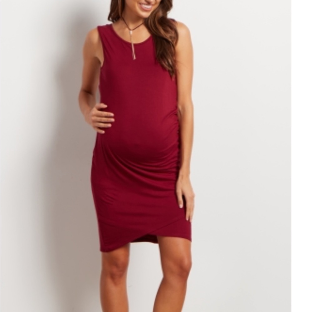 Burgundy Maternity Dress